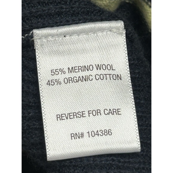 Garnet Hill Oversized Cardigan Merino Wool Organic Cotton Blend  Classic Boho M - Picture 4 of 11